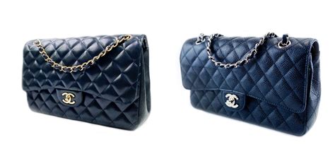 CHANEL HANDBAG LEATHER TYPES. CAVIAR, LAMBSKIN, .